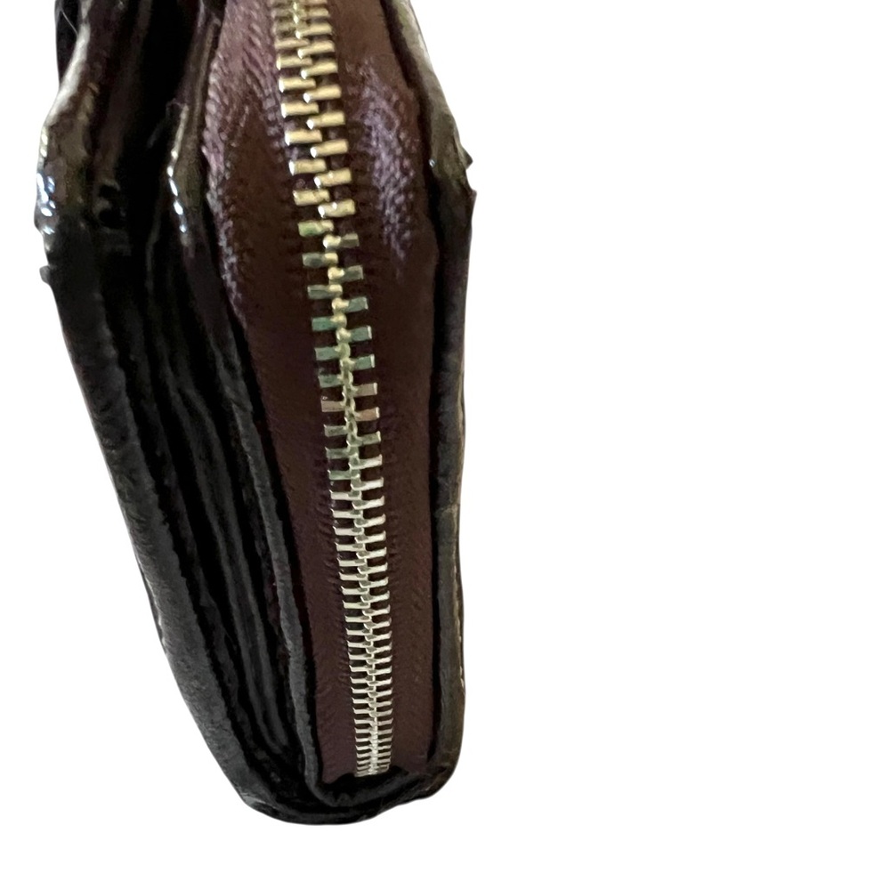 Coach Brown Tan Signature Zip Wallet - Picture 5 of 11